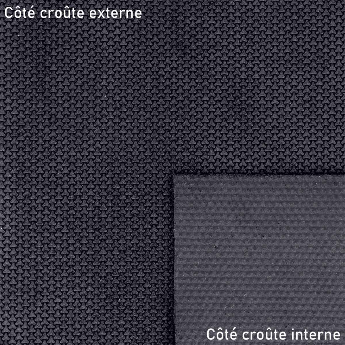 Morceau de croûte de cuir velours effet tressé - BLEU NUIT M17 - Deco Cuir