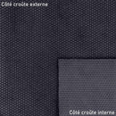 Morceau de croûte de cuir velours effet tressé - BLEU NUIT M17 - Deco Cuir