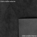 Morceau de croûte de cuir velours effet tressé - GRIS ANTHRACITE M19 - Deco Cuir