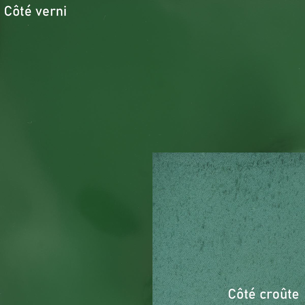 Morceau de croûte de cuir verni - VERT M26