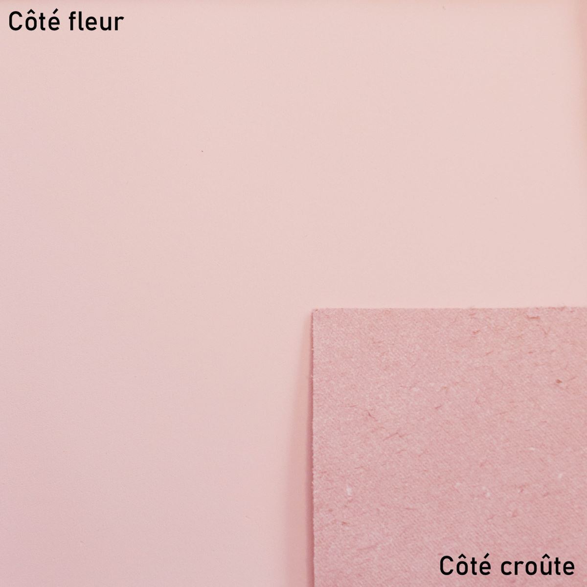 Morceau de cuir de vachette SATINATO - ROSE PÂLE M29