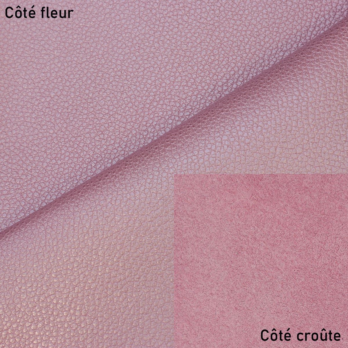 Morceau de cuir de vachette OCÉAN - PARME MÉTALLISÉ M43 - Deco Cuir