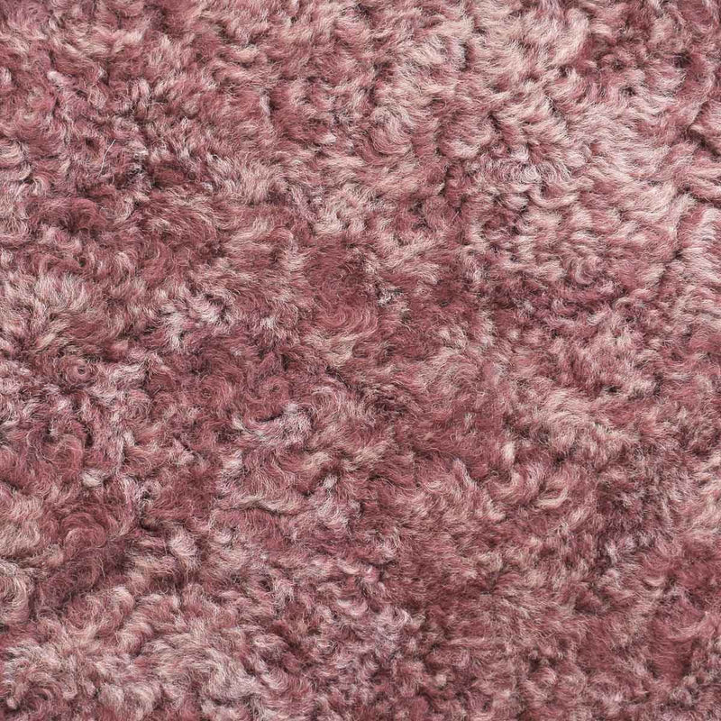 Curled wool sheepskin - Raw back - MARBLED PURPLE M46