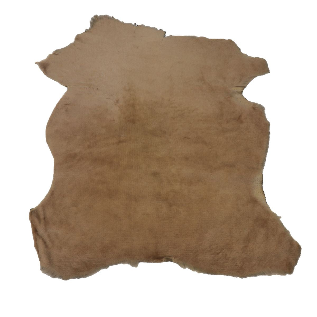 Peau de mouton lainé lisse - Dos pigmenté tressé ÉBÈNE - MARRON BEIGE M61 - Deco Cuir