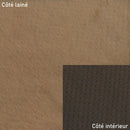 Peau de mouton lainé lisse - Dos pigmenté tressé ÉBÈNE - MARRON BEIGE M61 - Deco Cuir