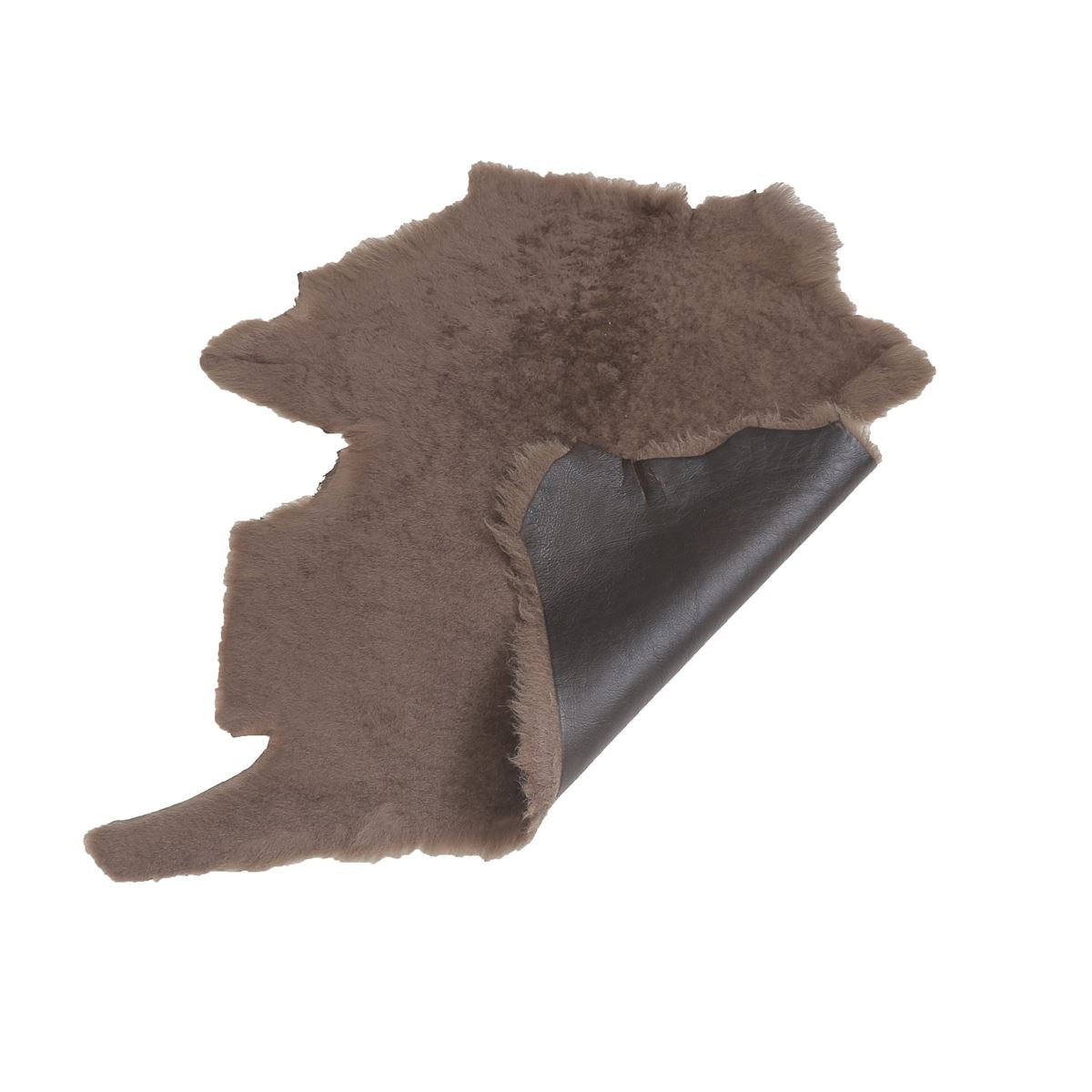 Peau de mouton lainé lisse - Dos pigmenté - BRUN M68