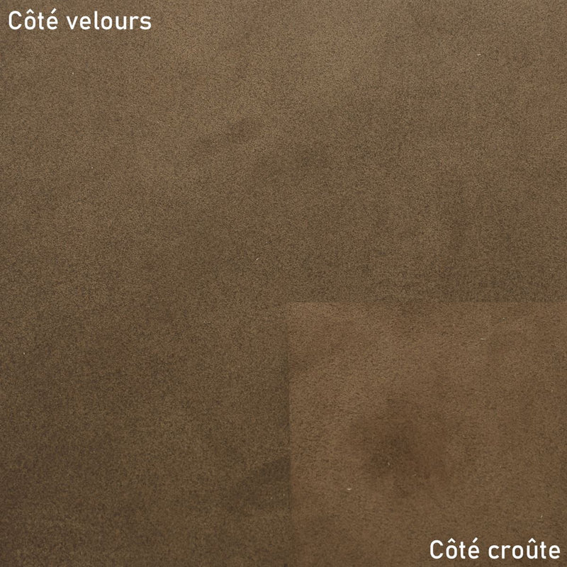Croûte de cuir de veau - Velours - MARRON N52