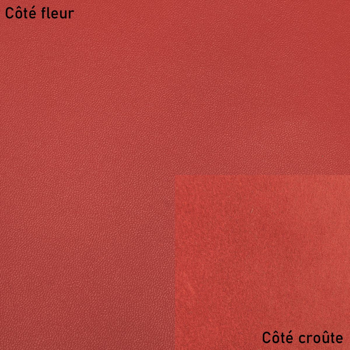 Peau de cuir d'agneau nappa - ROUGE N55