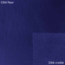 Morceau de cuir de croupon tannage végétal - BLEU MAT N59 - Ép 3,4 mm - Deco Cuir