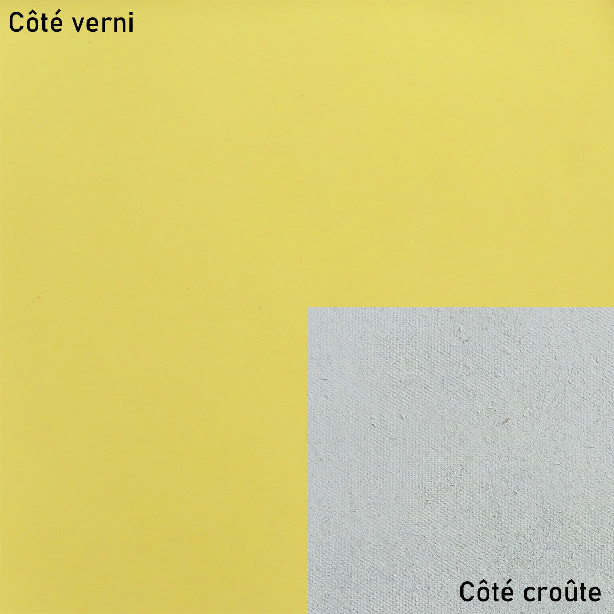 Peau de croûte de cuir de verni - JAUNE N91