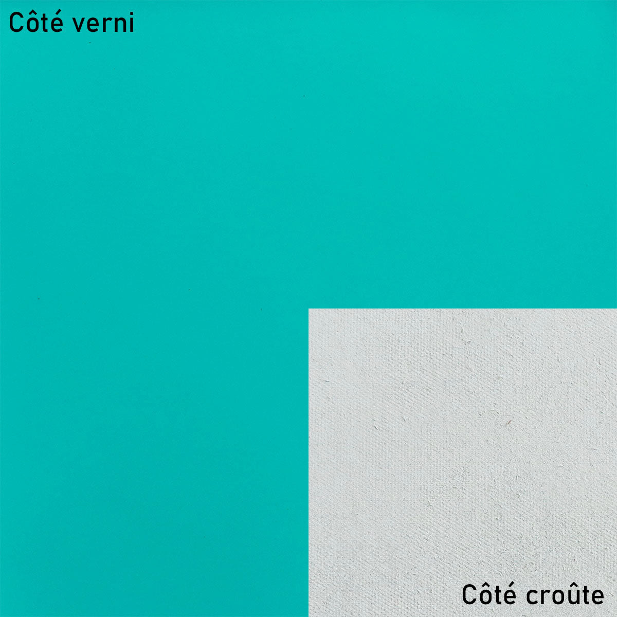 Peau de croûte de cuir de verni - BLEU TURQUOISE N92