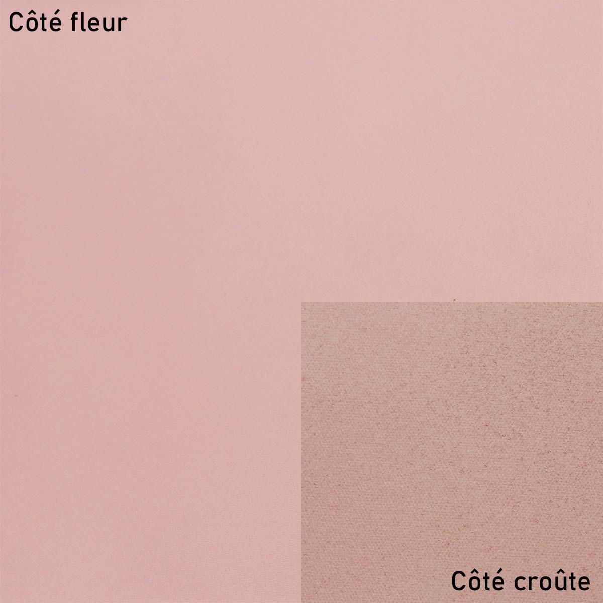 Peau de cuir de vachette SATINATO - ROSE DRAGÉE O05