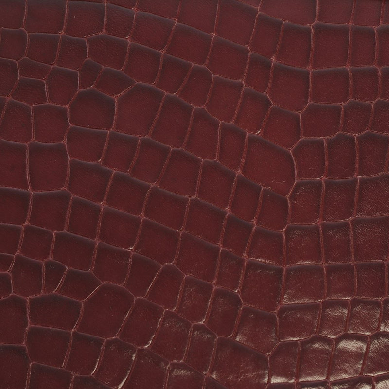 Crocodile-effect vegetable-tanned cowhide side leather - CARMIN O11
