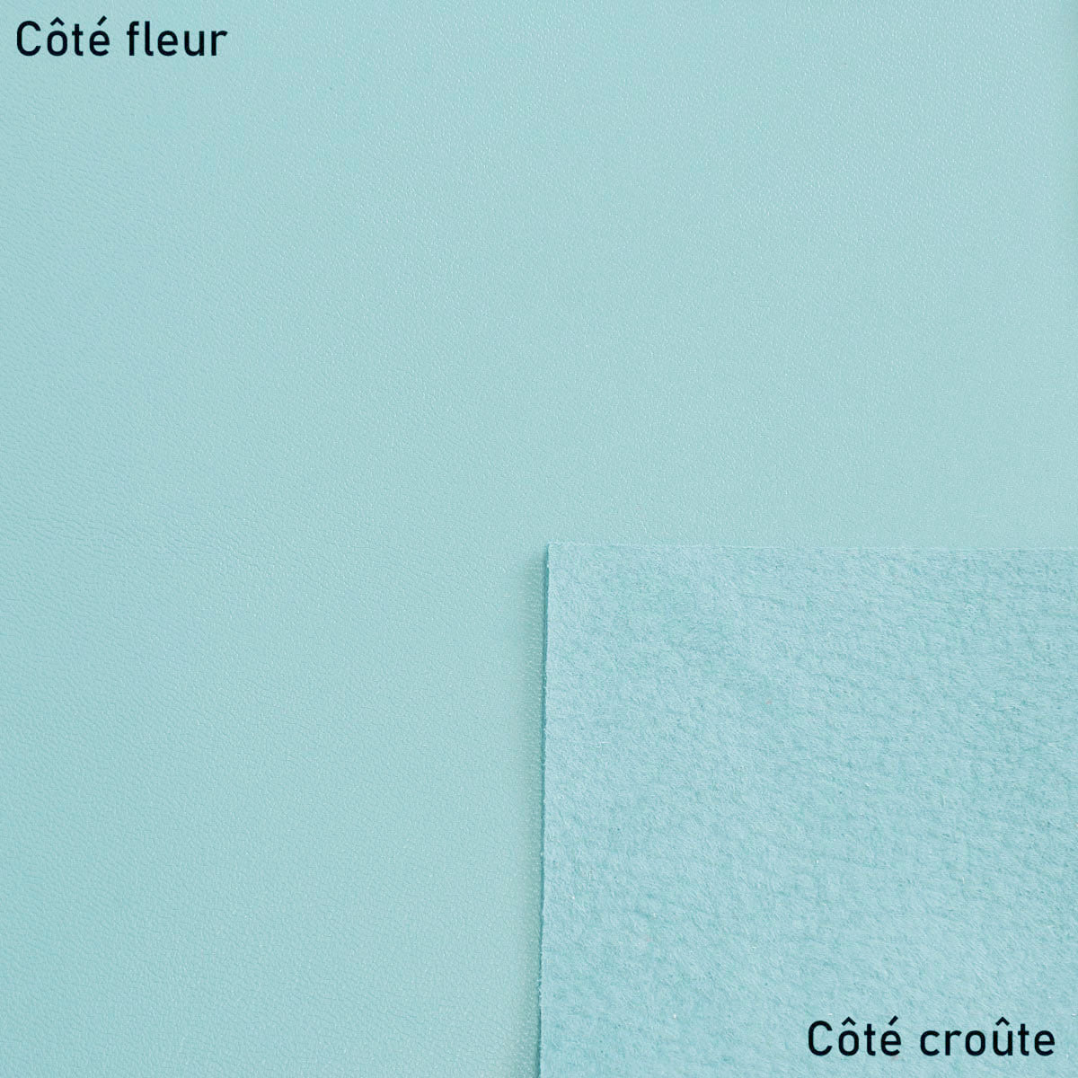 Peau de cuir d'agneau nappa - BLEU CIEL NACRÉ O14