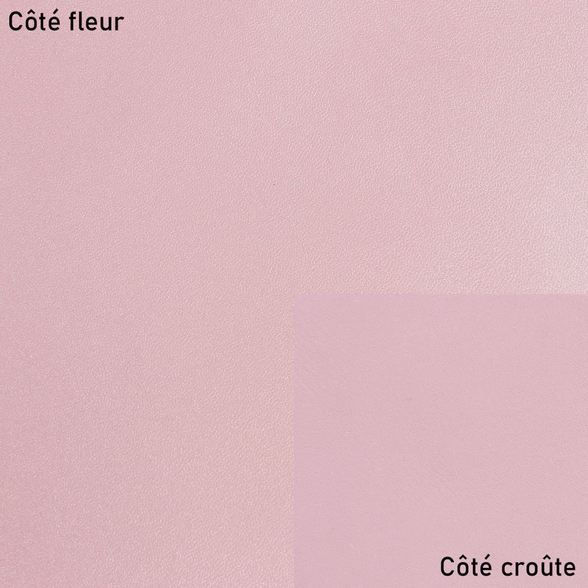 Peau de cuir d'agneau nappa - ROSE PARME NACRÉ O15