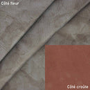 Peau de cuir de chèvre effet tamponné - GRIS MARBRÉ MARRON O22