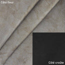 Peau de cuir de chèvre effet tamponné - GRIS MARBRÉ BRONZE O26