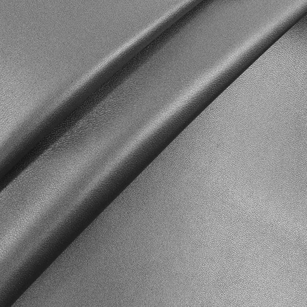 Peau de cuir d'agneau métallisé - GRIS ACIER O30