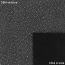 Morceau de cuir de veau velours grainé galuchat relief - NOIR & BLANC O32