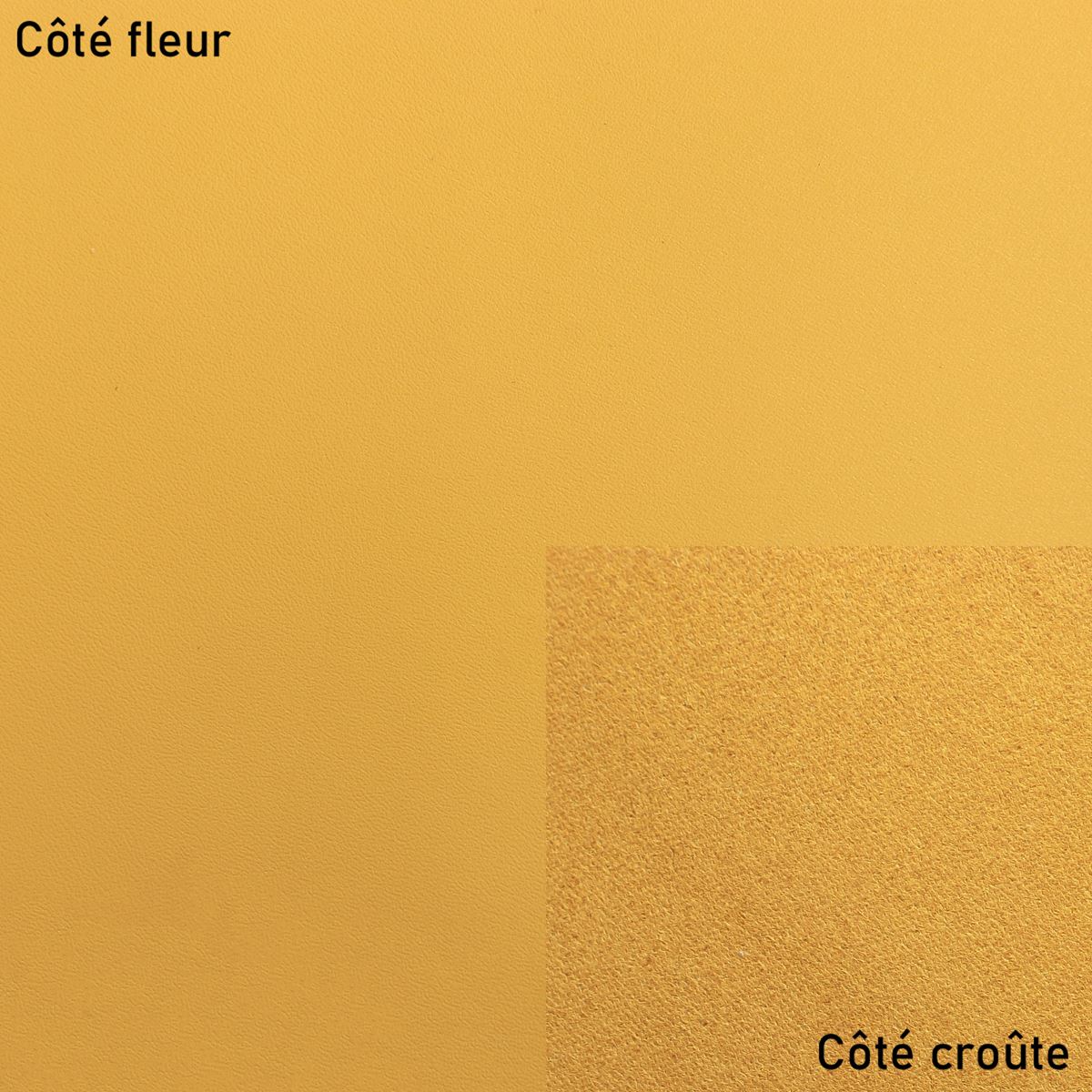 Peau de cuir de vachette VENUS - JAUNE MOUTARDE O35