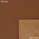 Coupon de cuir de vachette lisse et souple couleur marron clair idéal pour la création de petit projet. Disponible dans plusieurs dimensions et épaisseurs