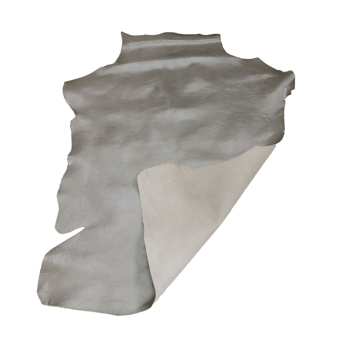 Peau de cuir de chèvre nappa nacré - GRIS P09