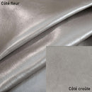 Peau de cuir de chèvre nappa nacré - GRIS P09