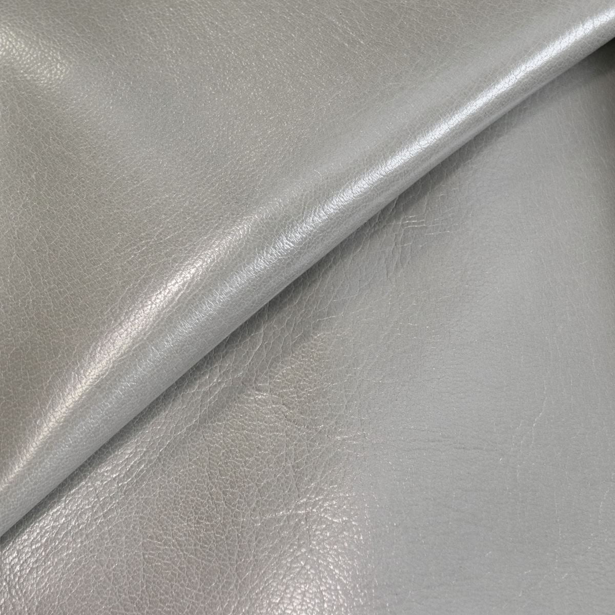 Peau de cuir de chèvre nappa nacré - GRIS CLAIR P10