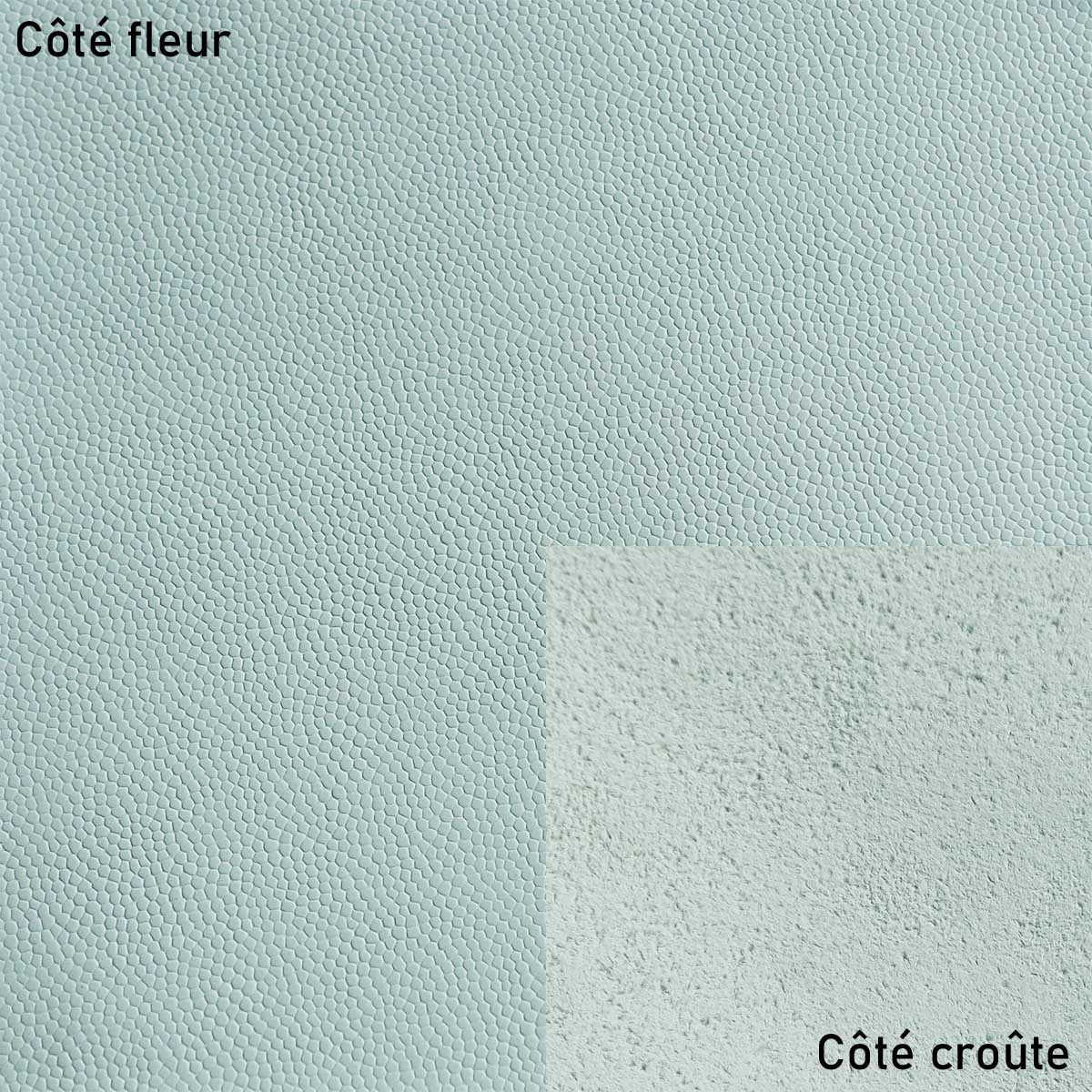 Peau de cuir de veau petit grain caviar - BLEU CIEL P58