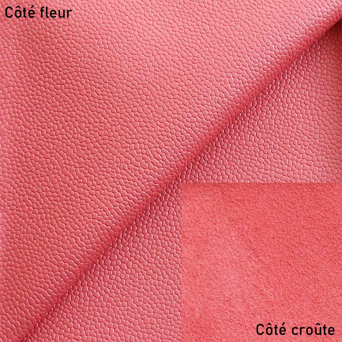 Peau de cuir de veau grain caviar - ROSE P61