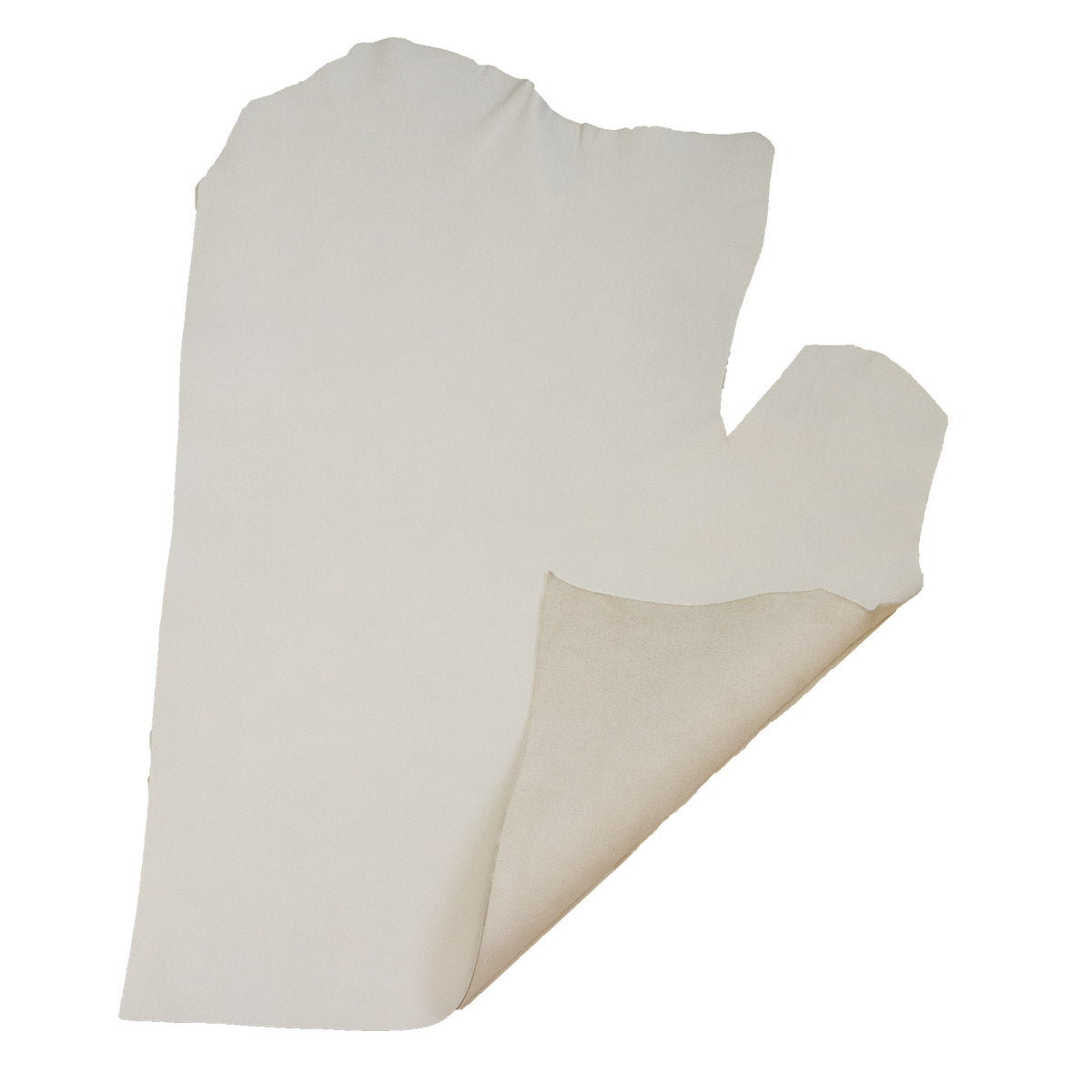 Peau de cuir de veau grainé - BLANC CASSÉ P62 - Deco Cuir