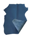 Peau de cuir de chèvre grainé - BLEU Q08