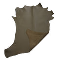 Peau de cuir de chèvre grainé - KAKI MARRON Q14