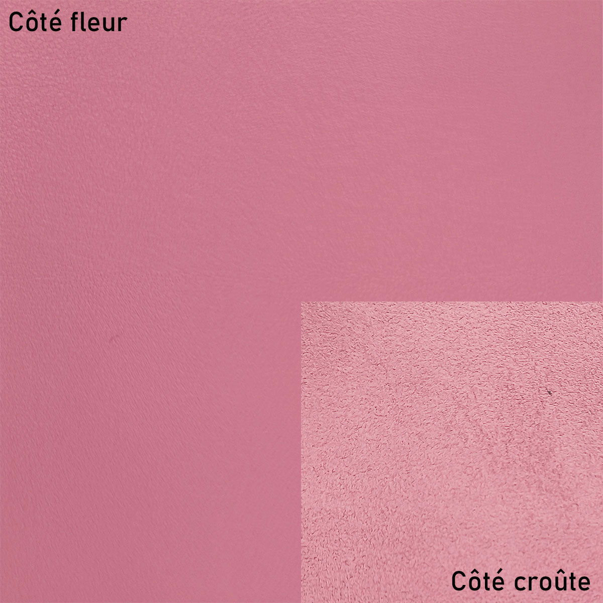 Peau de cuir de chèvre grainé - ROSE HORTENSIA Q16