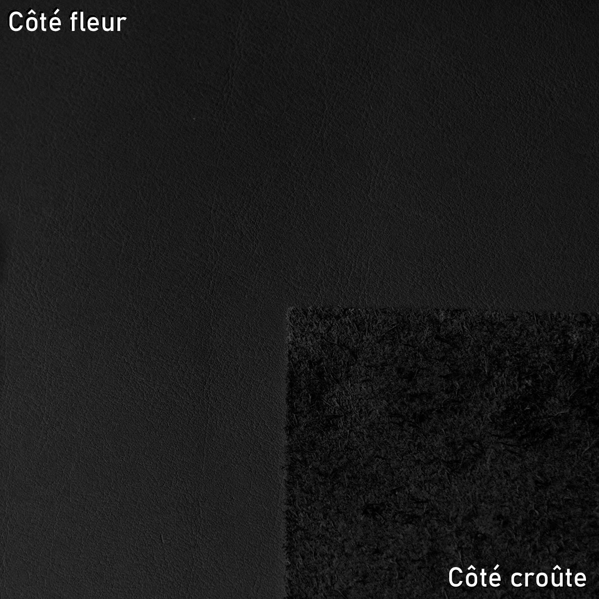 Morceau de cuir de vachette SUAVE - NOIR Q47 - Deco Cuir