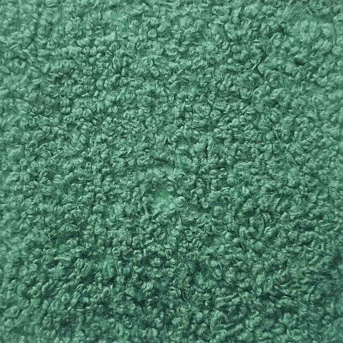 Peau de mouton lainé frisé - Dos velours - VERT Q55 - Deco Cuir