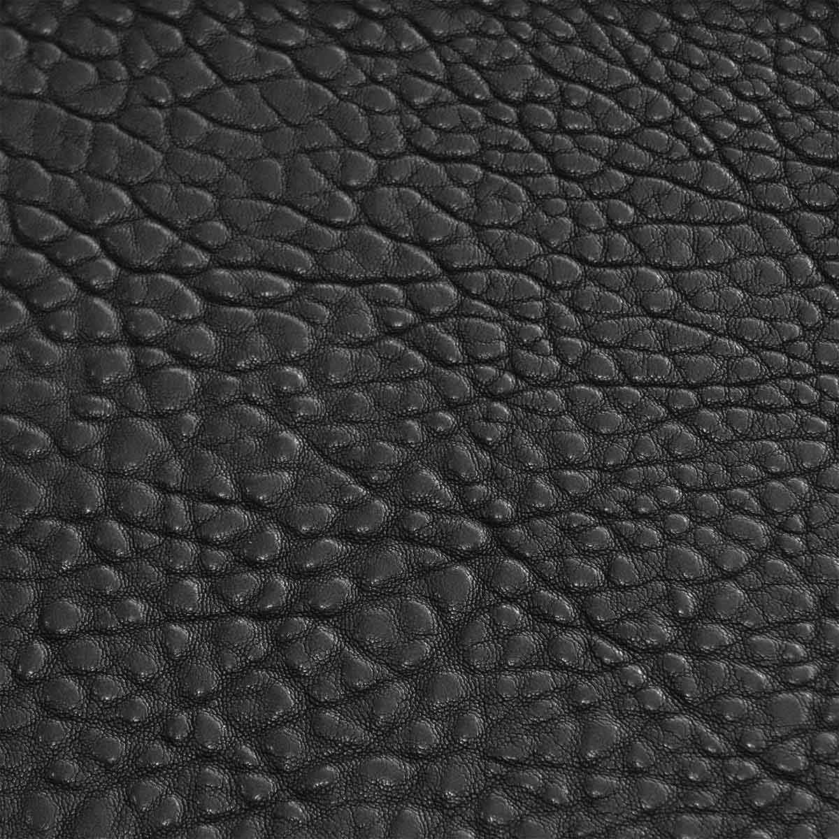 Peau de cuir d'agneau crispé "Bubble" - NOIR Q64