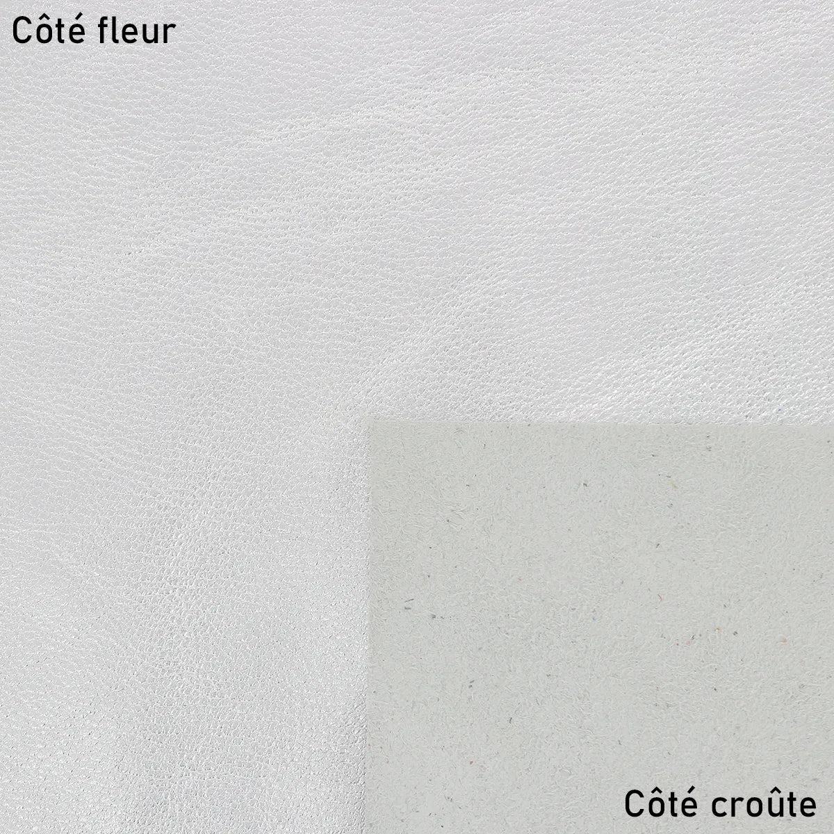 Peau de cuir de mouton grainé - Gris argenté Q66 - Deco cuir