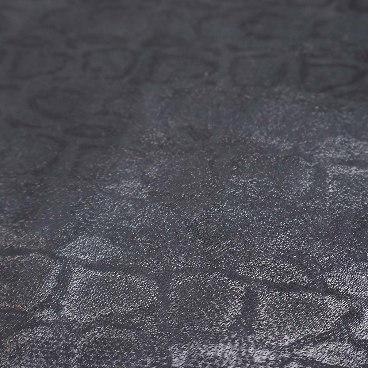 Croûte de cuir de veau - Velours imitation reptile - NOIR NACRÉ Q76