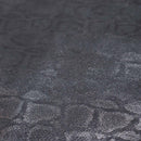 Croûte de cuir de veau - Velours imitation reptile - NOIR NACRÉ Q76