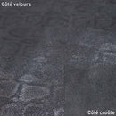 Croûte de cuir de veau - Velours imitation reptile - NOIR NACRÉ Q76