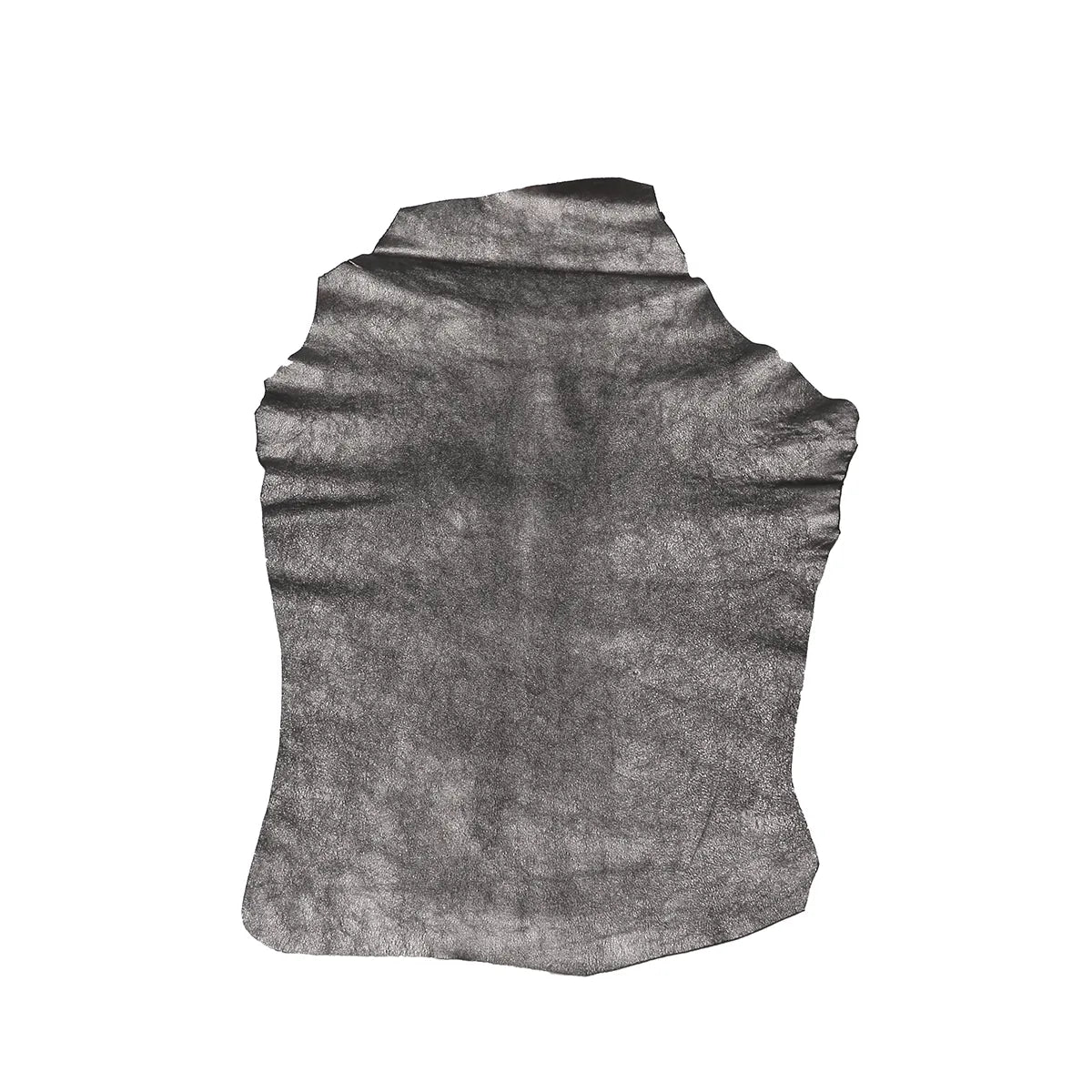 Peau entière cuir de chèvre fantaisie - Noir argenté Q77 - Deco cuir