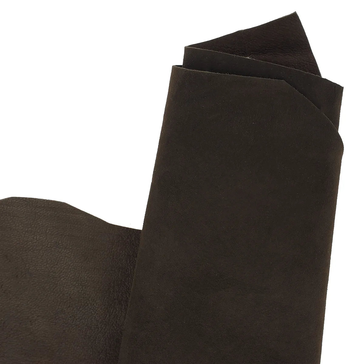 Peau en cuir d'agneau velours - Marron foncé Q79 - Deco cuir