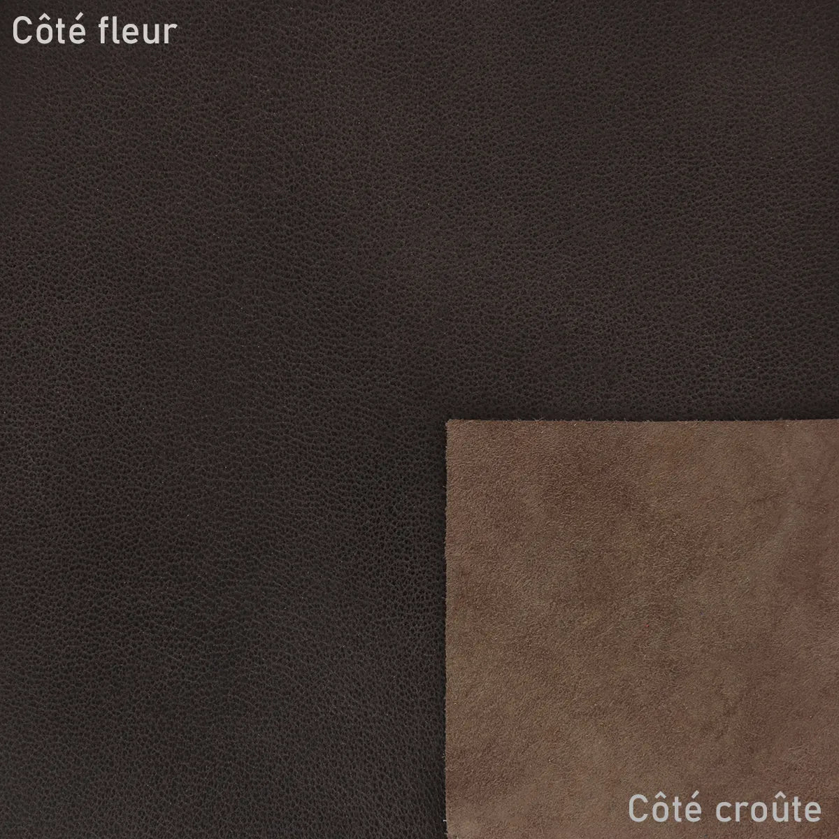 Cuir d'agneau nappa - Marron vieilli satiné Q81 - Deco cuir