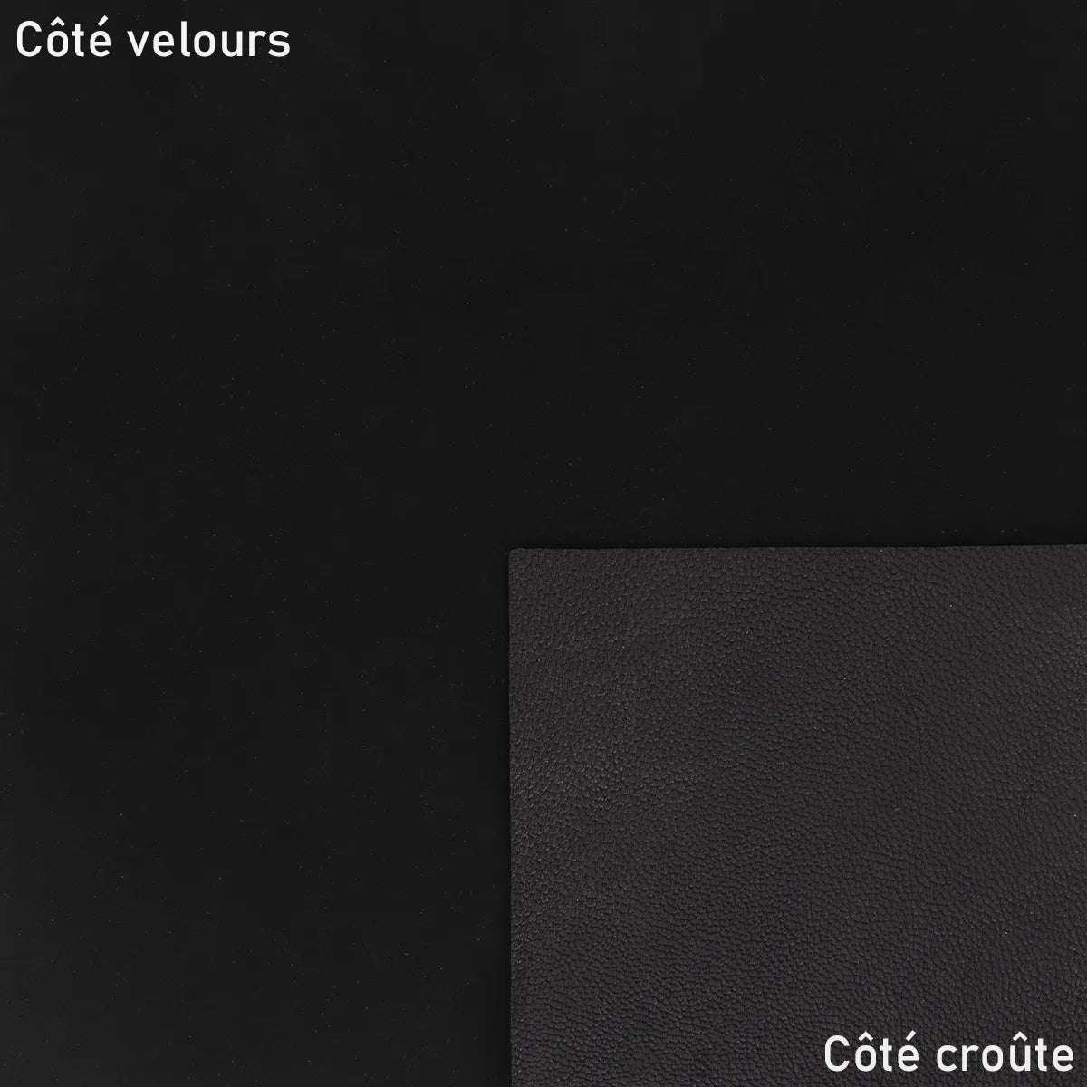 Cuir peau de pêche velours noir - Deco cuir