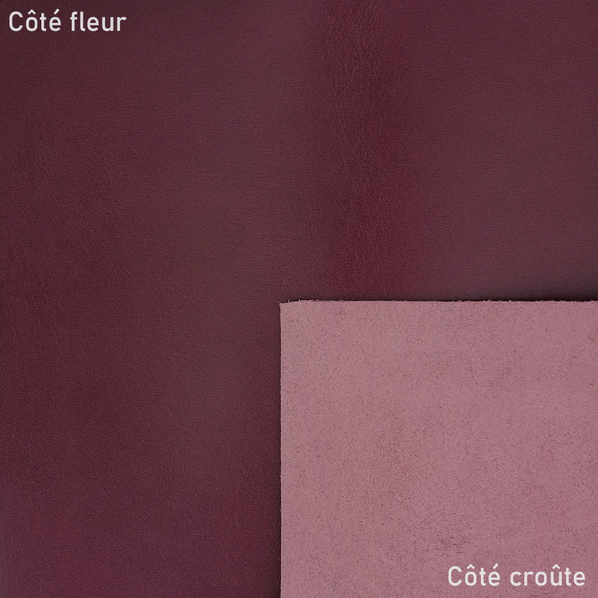 Cuir lisse - Bordeaux grenat Q99 - Deco cuir