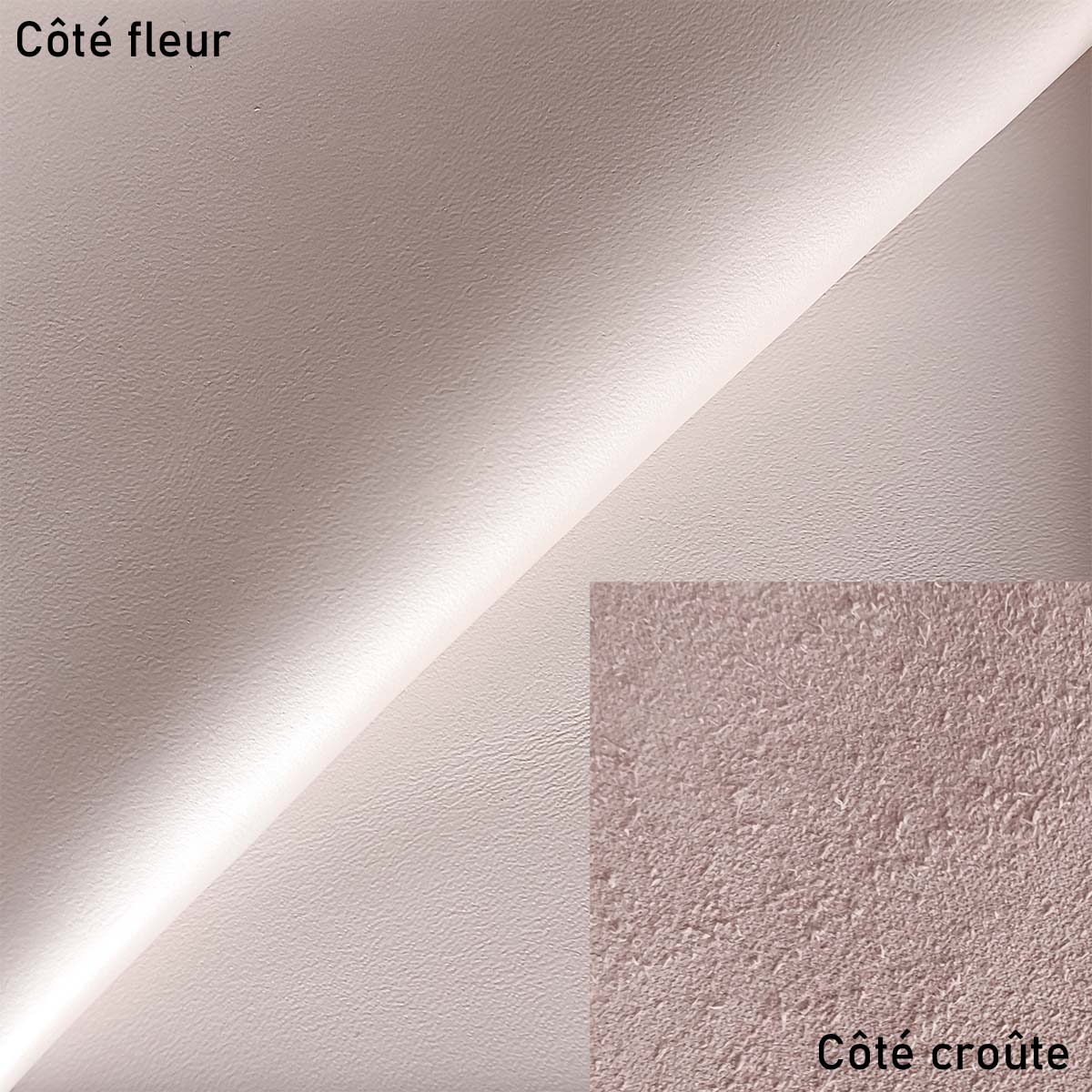 Peau de cuir de vachette SUAVE - ROSE CLAIR NACRÉ R03