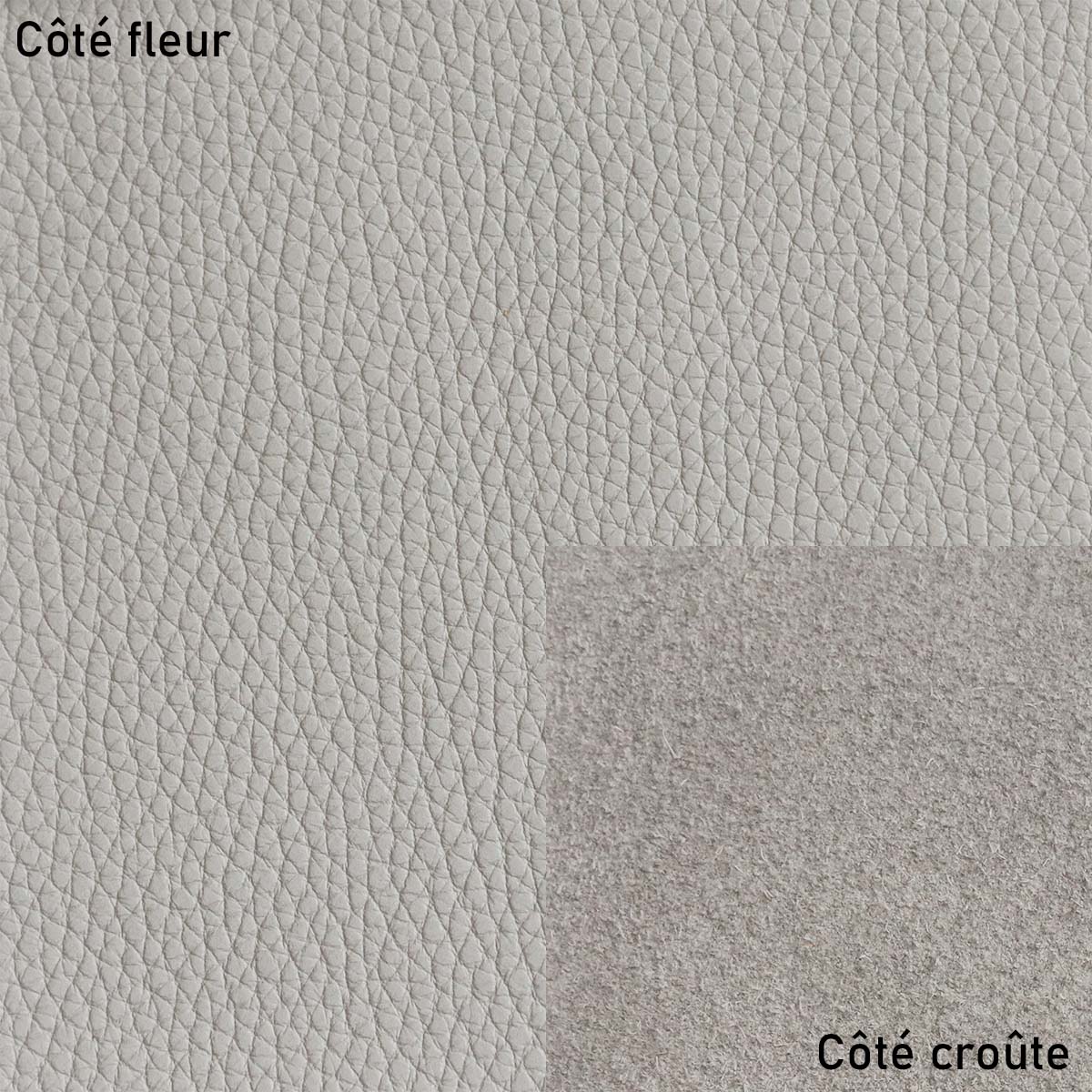 Peau de cuir de taurillon GROGRAIN - GRIS CLAIR R07