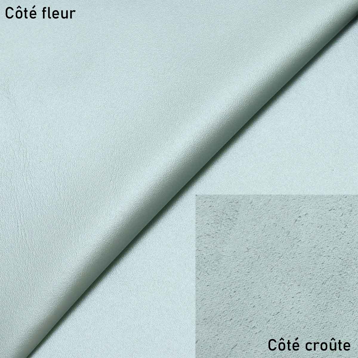 Peau de cuir de vachette SUAVE - BLEU CIEL NACRÉ R13