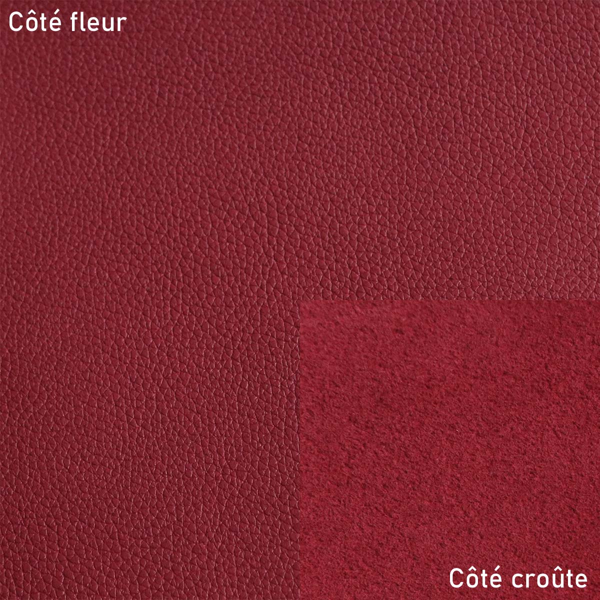 Peau de cuir de veau SANDY - ROUGE FONCÉ R17